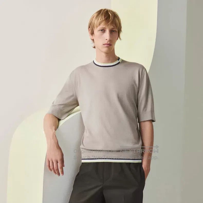 Hermes Hermes Knit Round Neck Short Sleeve T-Shirt Size US XL / EU 56 / 4 - 2 Thumbnail