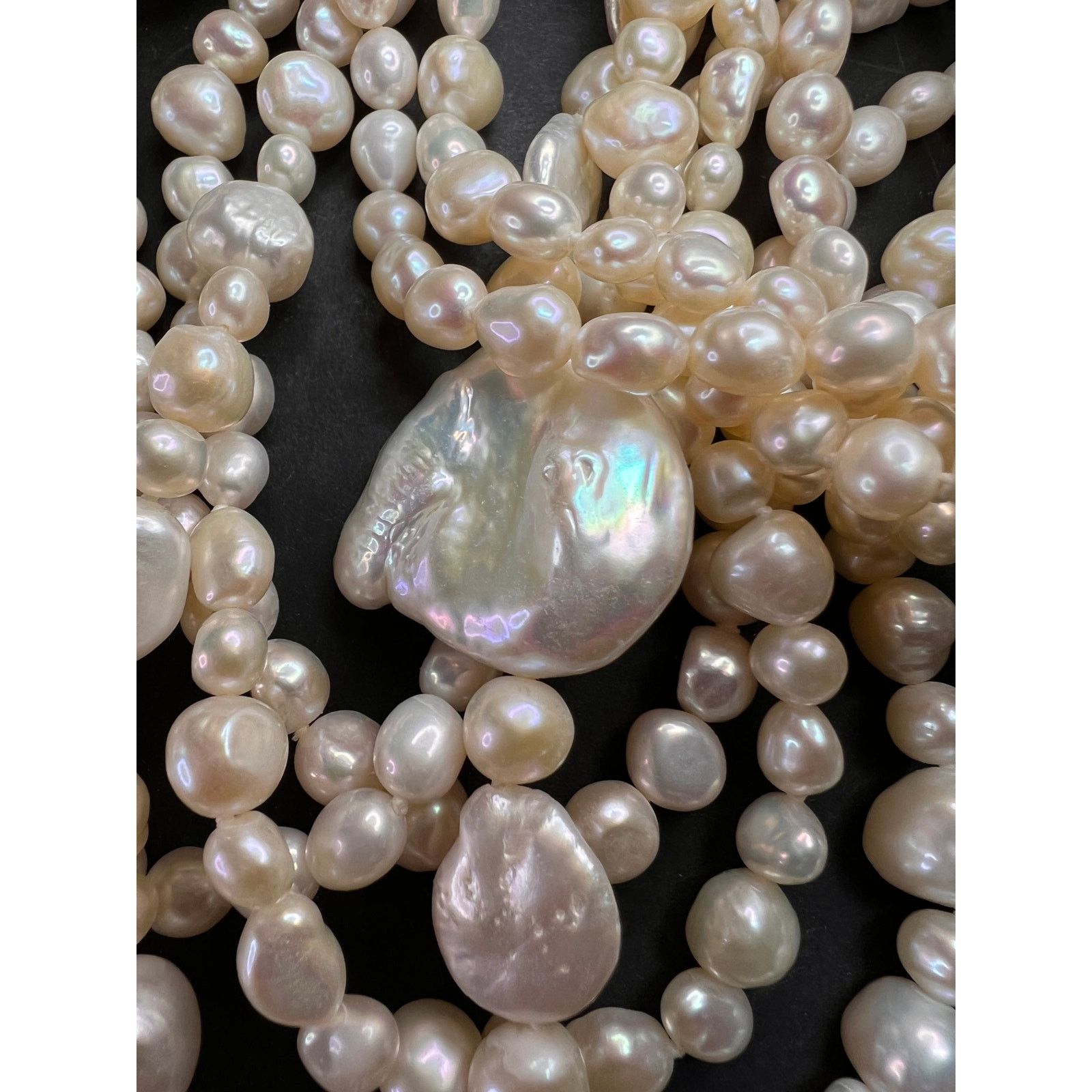 Other Lucas Lameth pearl 5 strand necklace with 925 silver clasp Size ONE SIZE - 12 Thumbnail