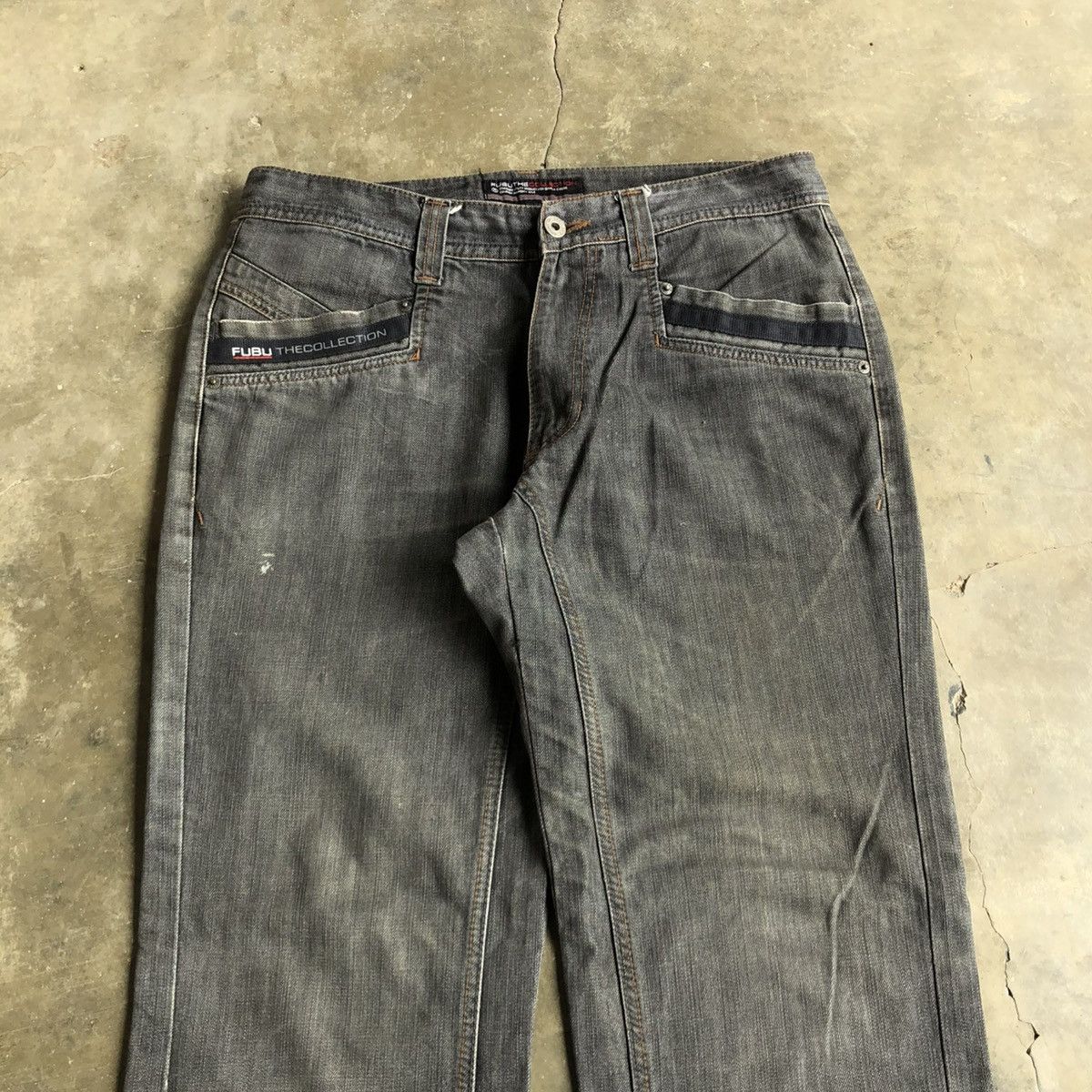 Fubu Vintage Fubu Collection Washed Jeans Pants Charcoal Y2k Size US 34 / EU 50 - 2 Thumbnail