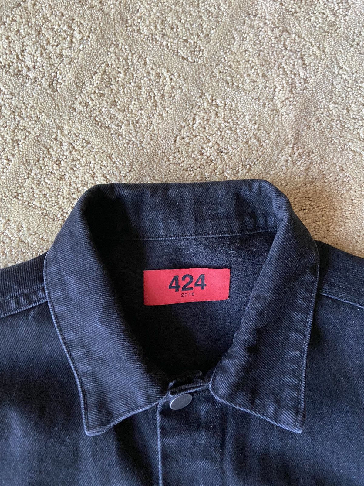 424 424 on Fairfax Distressed Denim Jacket Size US S / EU 44-46 / 1 - 2 Thumbnail