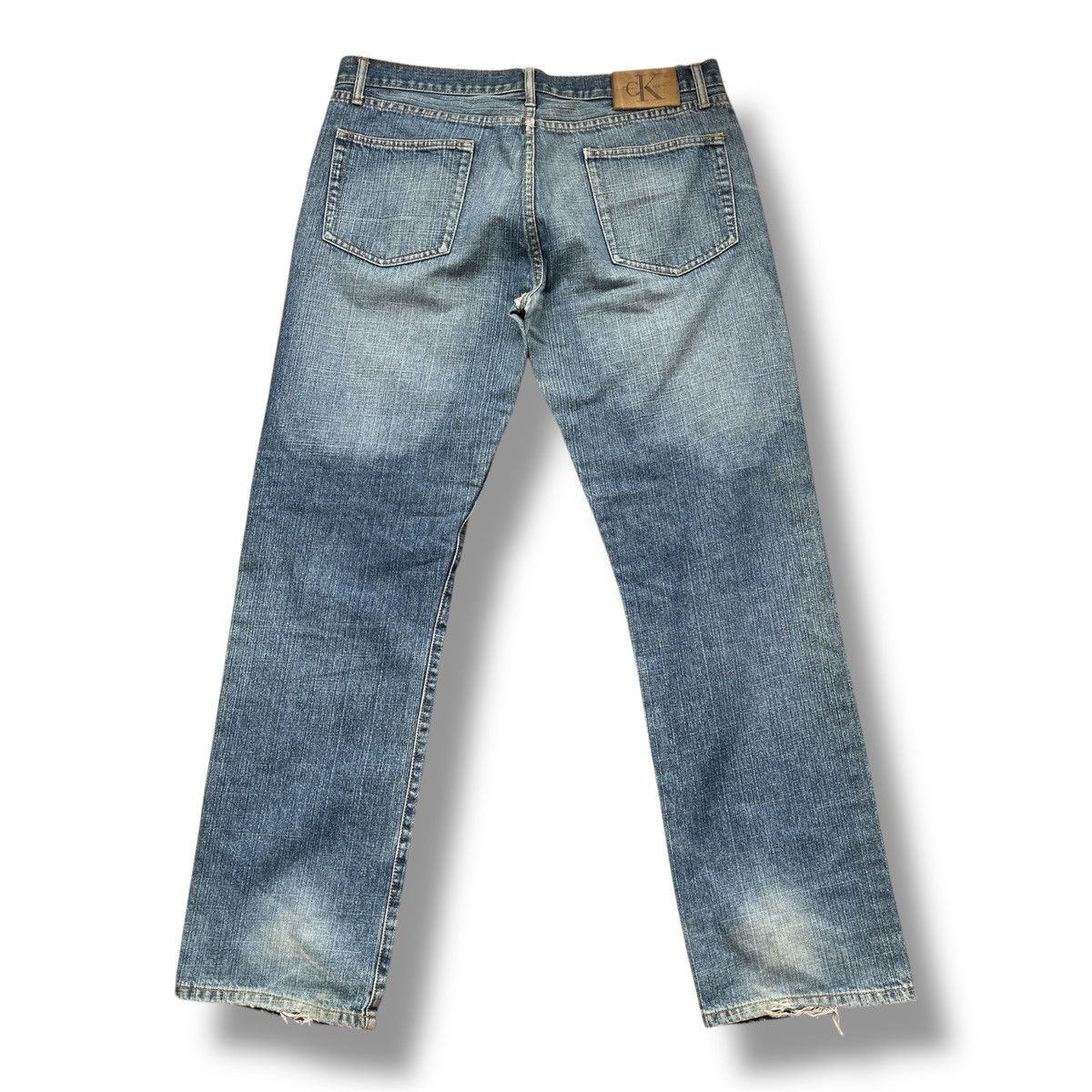 Calvin Klein VINTAGE Y2K CALVIN KLEIN DISTRESSED DENIM FADED JEANS Size US 38 / EU 54 - 4 Thumbnail