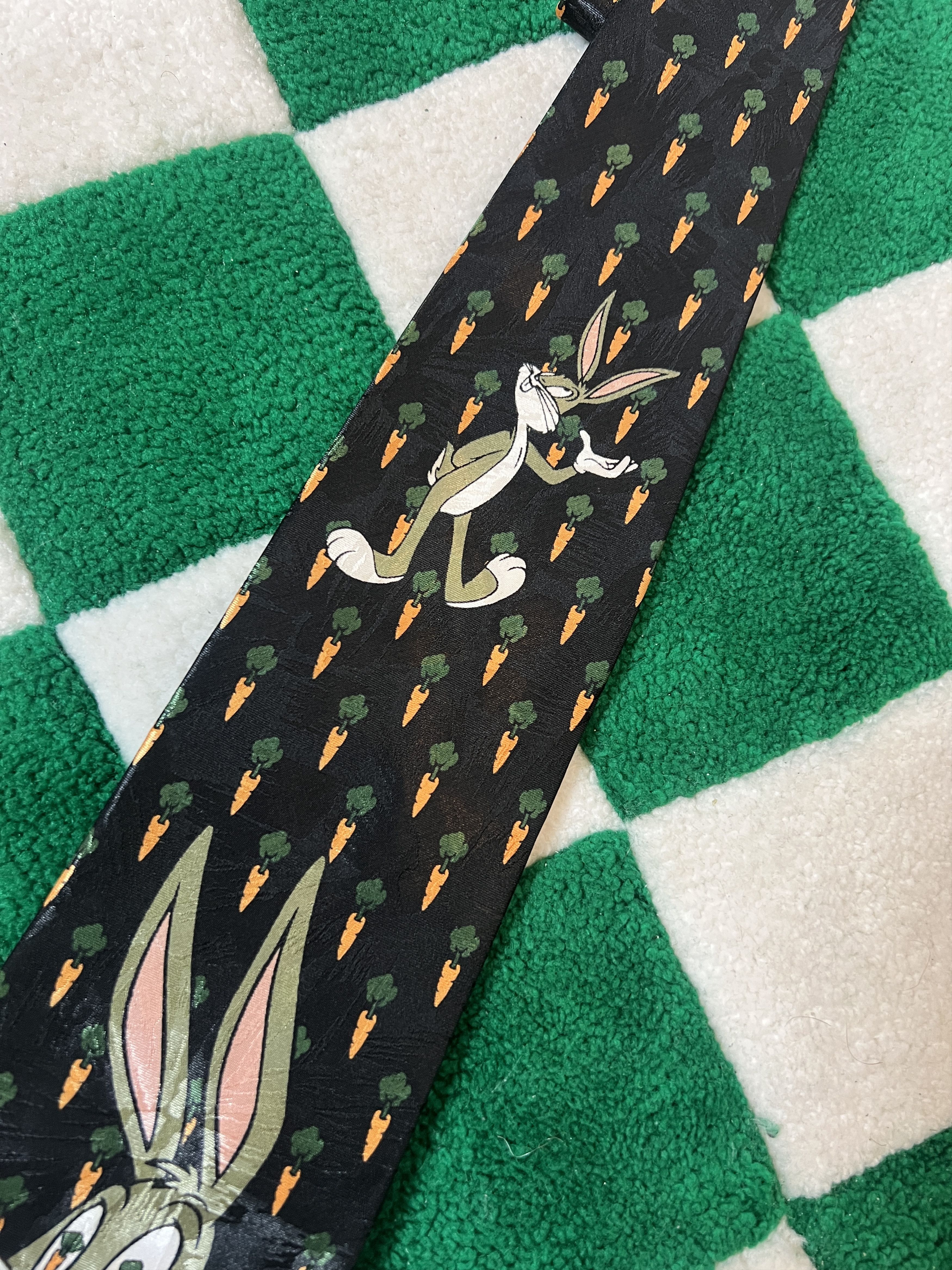 Cartoon Network Vintage 1993 Bugs Bunny Warner Bros Cartoon Tie Size ONE SIZE - 3 Thumbnail