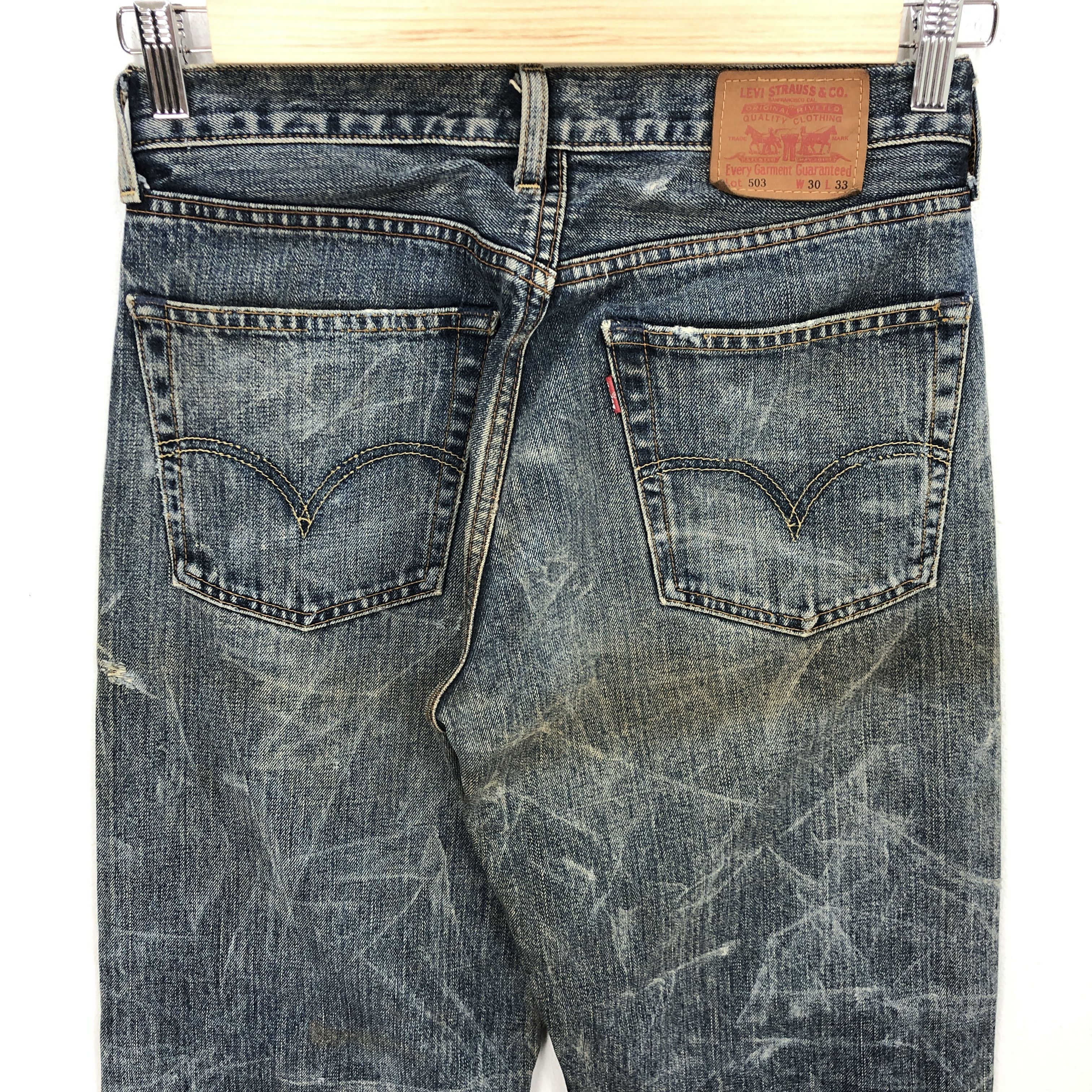 Levi's Vintage Levis 503 Stone Wash Jeans Levi's Dirty Denim Pants Size US 30 / EU 46 - 4 Thumbnail