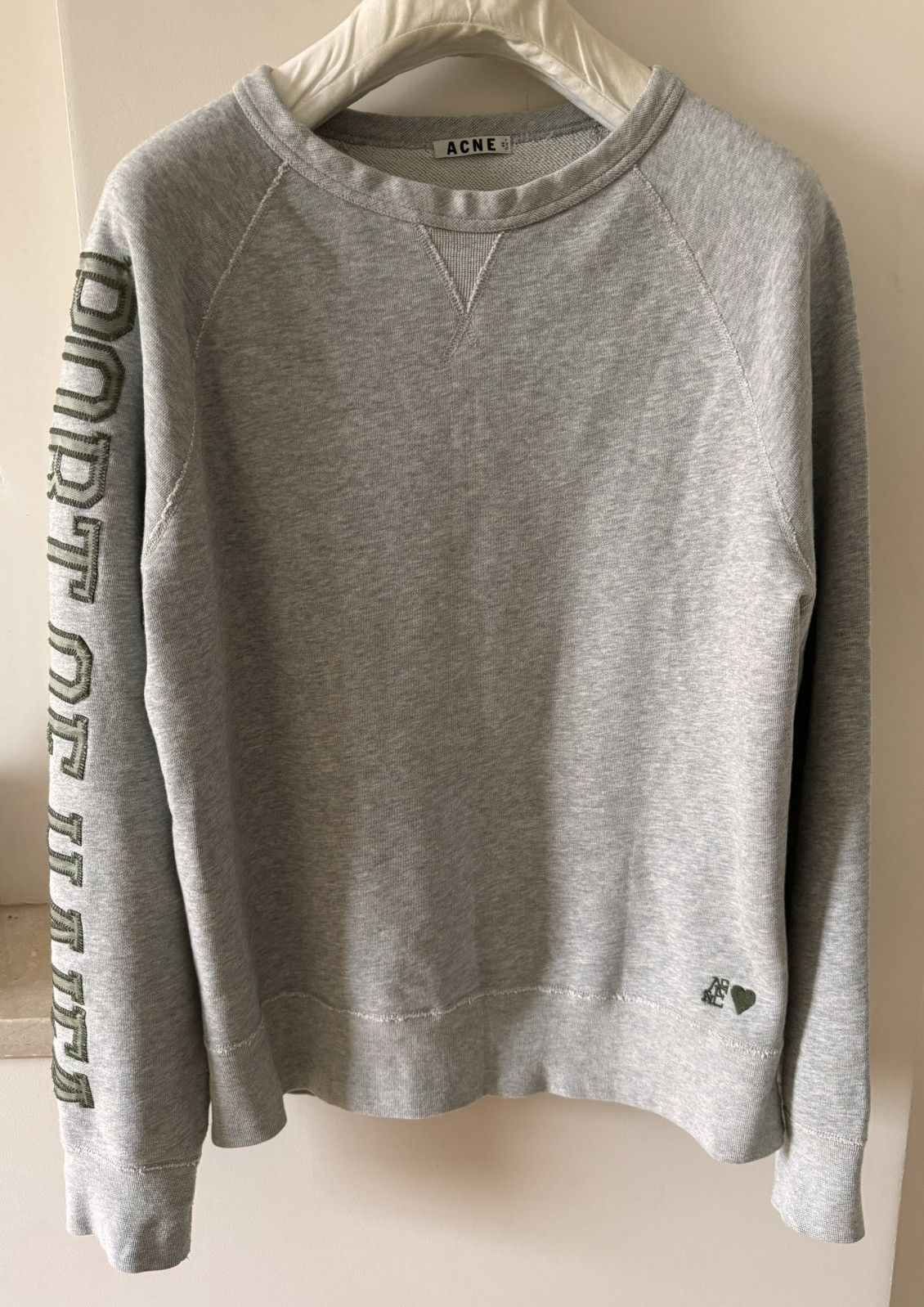 image of Acne Studios Port Of Haifa Sweatshirt in Grey, Men's (Size XL)