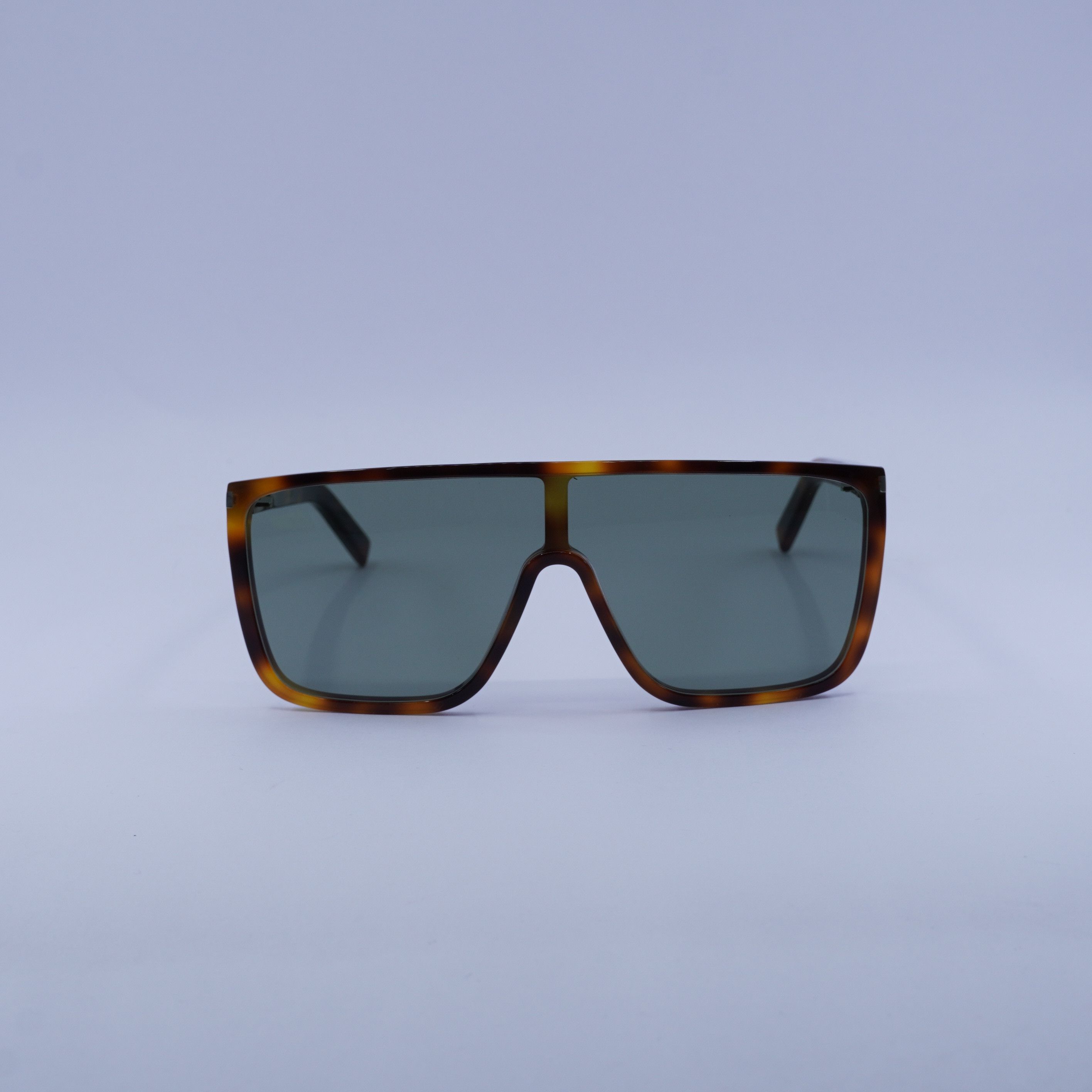 Saint Laurent Paris Saint Laurent SL364 MASK ACE 002 Sunglasses Havana Frame Size ONE SIZE - 3 Thumbnail
