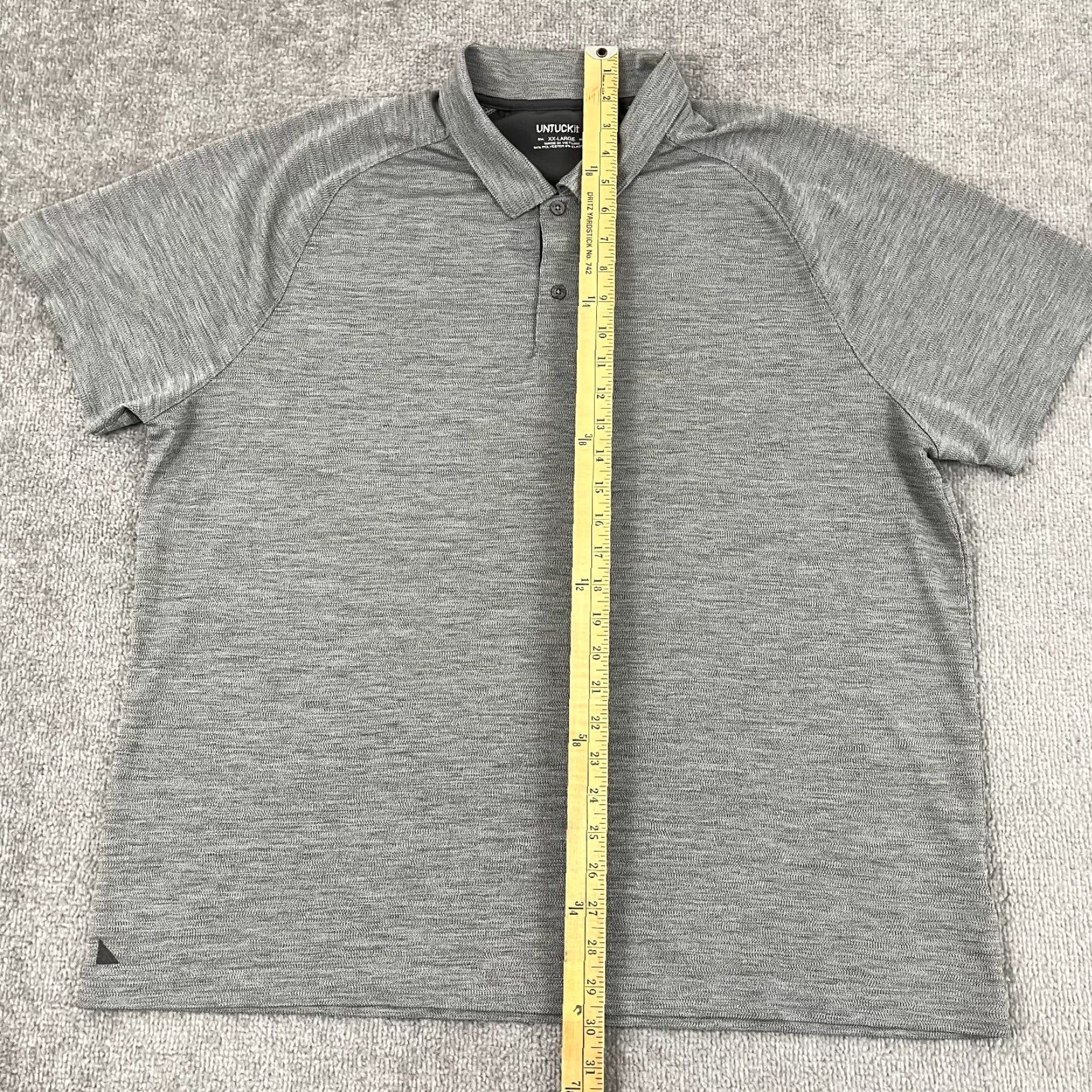 UNTUCKit UNTUCKit Polo Shirt Mens 2XL Gray Performance Golf Casual Stretch Outdoor Polo Shirt Mens 2XL Gray PERFORMANCE Outdoor Golf Sports Mens Size US XXL / EU 58 / 5 - 4 Thumbnail