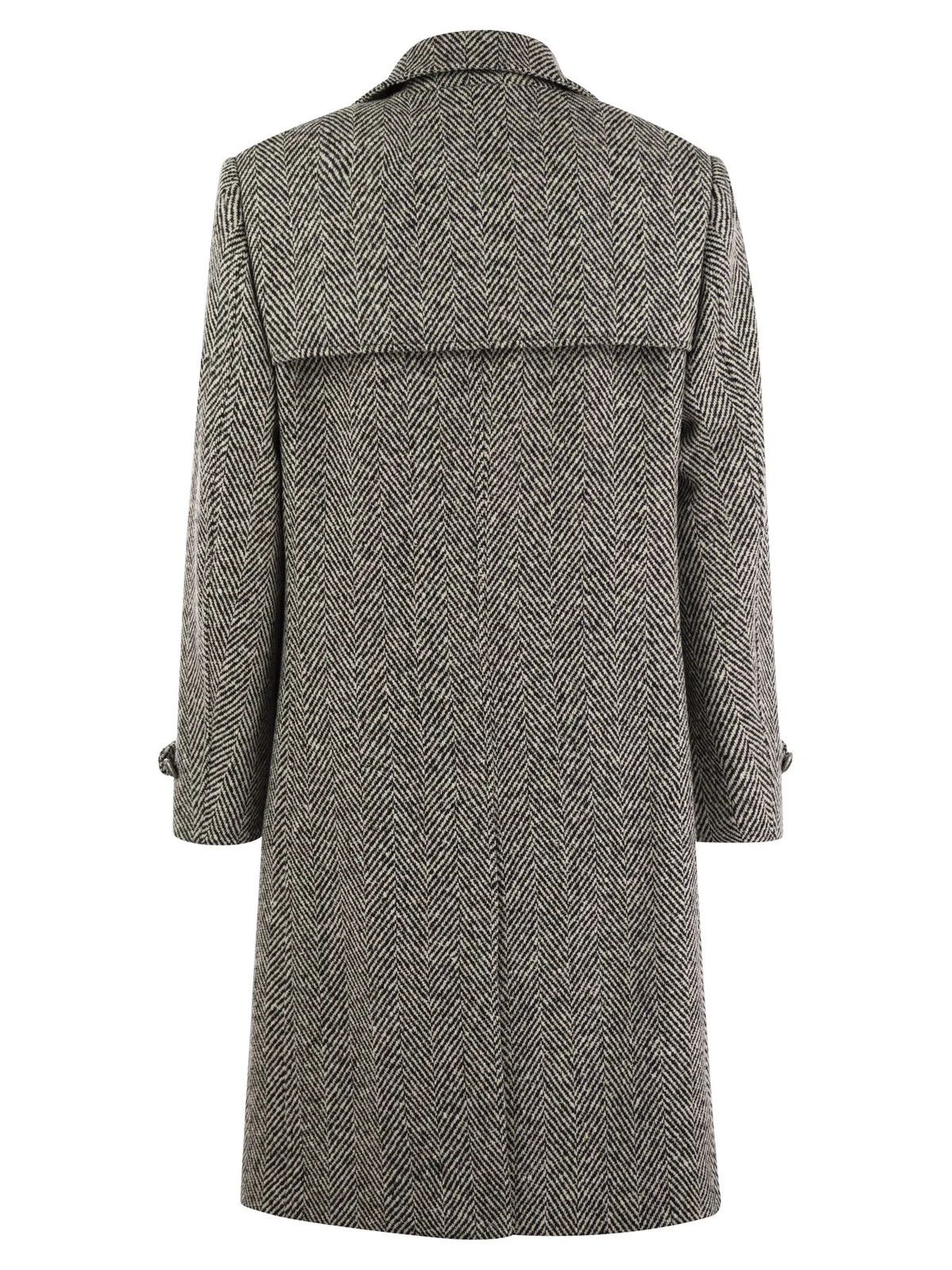 Brunello Cucinelli o1w1db10226 Pattern Double Breasted Coat in Multicolor Size US L / EU 52-54 / 3 - 2 Thumbnail
