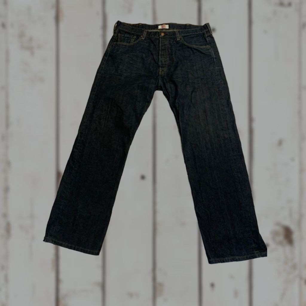 Levi's LEVI'S 501 Men's 40x32 Mid Rise Straight Leg Blue Black Denim Jeans Size US 40 / EU 56 - 1 Thumbnail