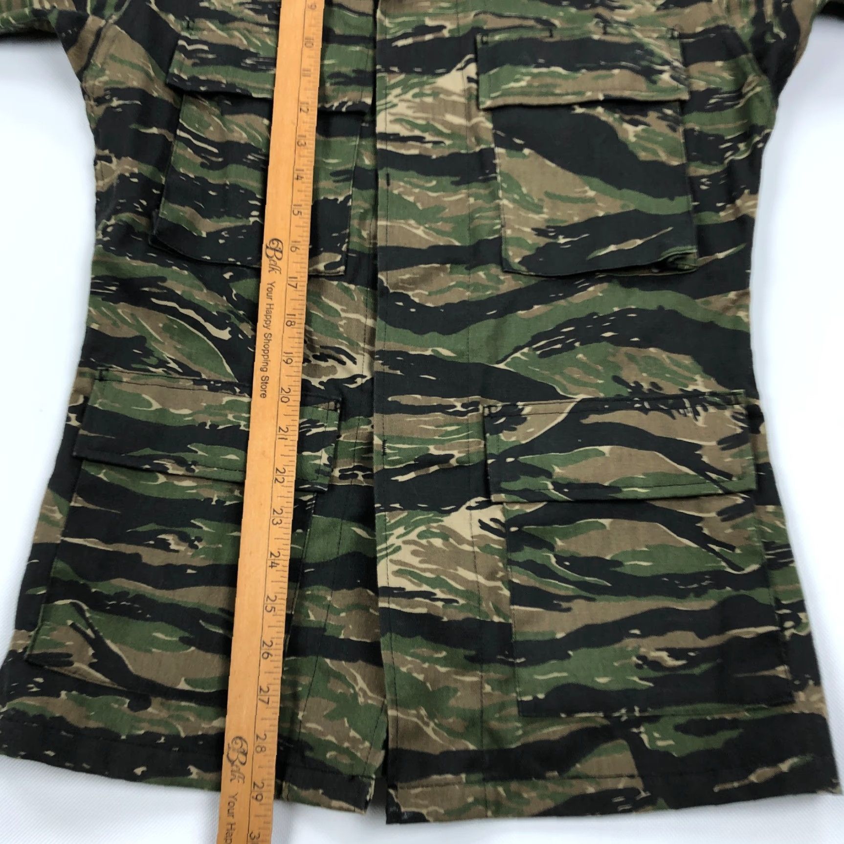 Vintage TRU-SPEC Coat Shirt Mens XS Tiger Stripe Camo Canvas Military Jacket Size US XS / EU 42 / 0 - 6 Thumbnail