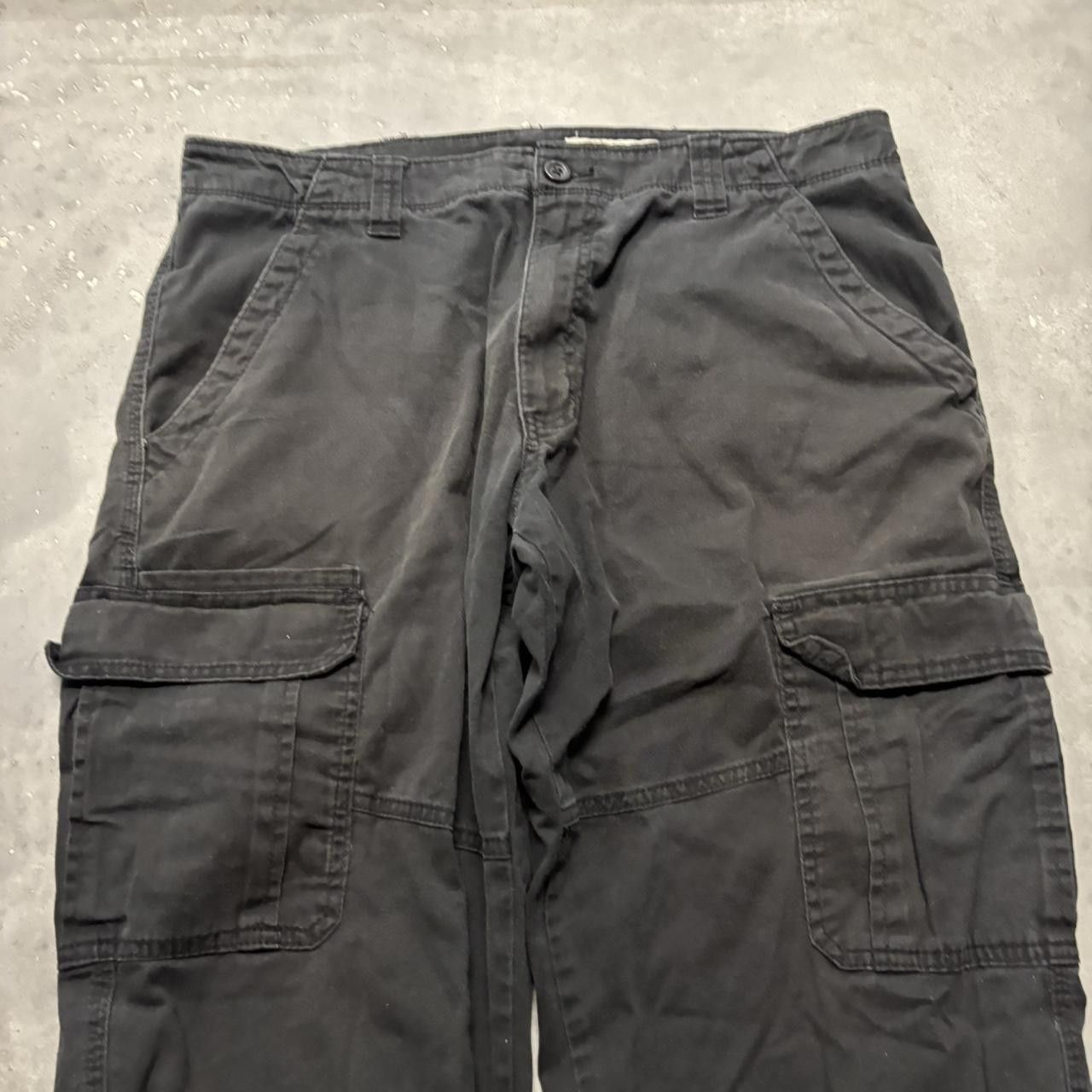 Japanese Brand × Vintage Crazy Vintage Y2K/2000s Grunge Black Streetwear Skater Cargo Pants! Size US 34 / EU 50 - 5 Thumbnail
