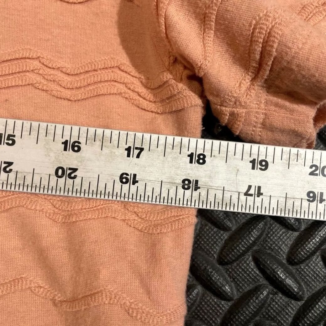 Madewell Texture & Thread Madewell Top Peach Wave Textured Knit Short Sleeve Women XXS T-Shirt Pink Womens Size XXS / US 00 / IT 34 - 6 Thumbnail