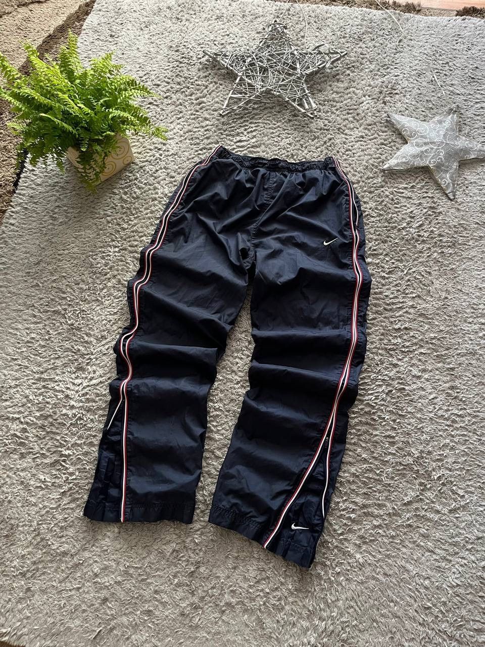 Nike × Vintage 00s Vintage Nike Pants Nylon Rare Swoosh Drill Size US 32 / EU 48 - 2 Thumbnail
