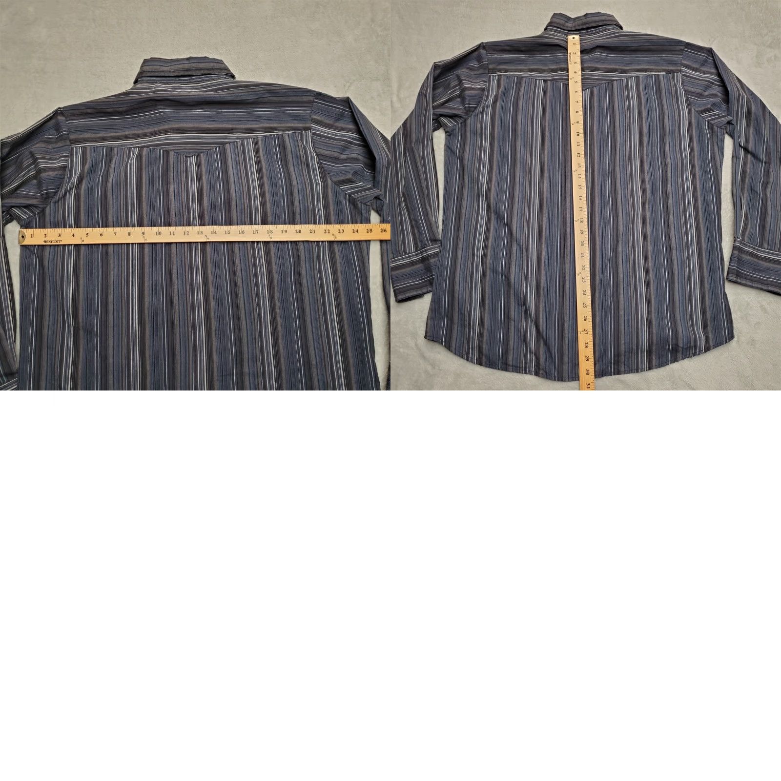 Wrangler VINTAGE Wrangler Shirt Mens XL Blue Stripe Long Sleeve Cowboy Western Size US XL / EU 56 / 4 - 8 Thumbnail