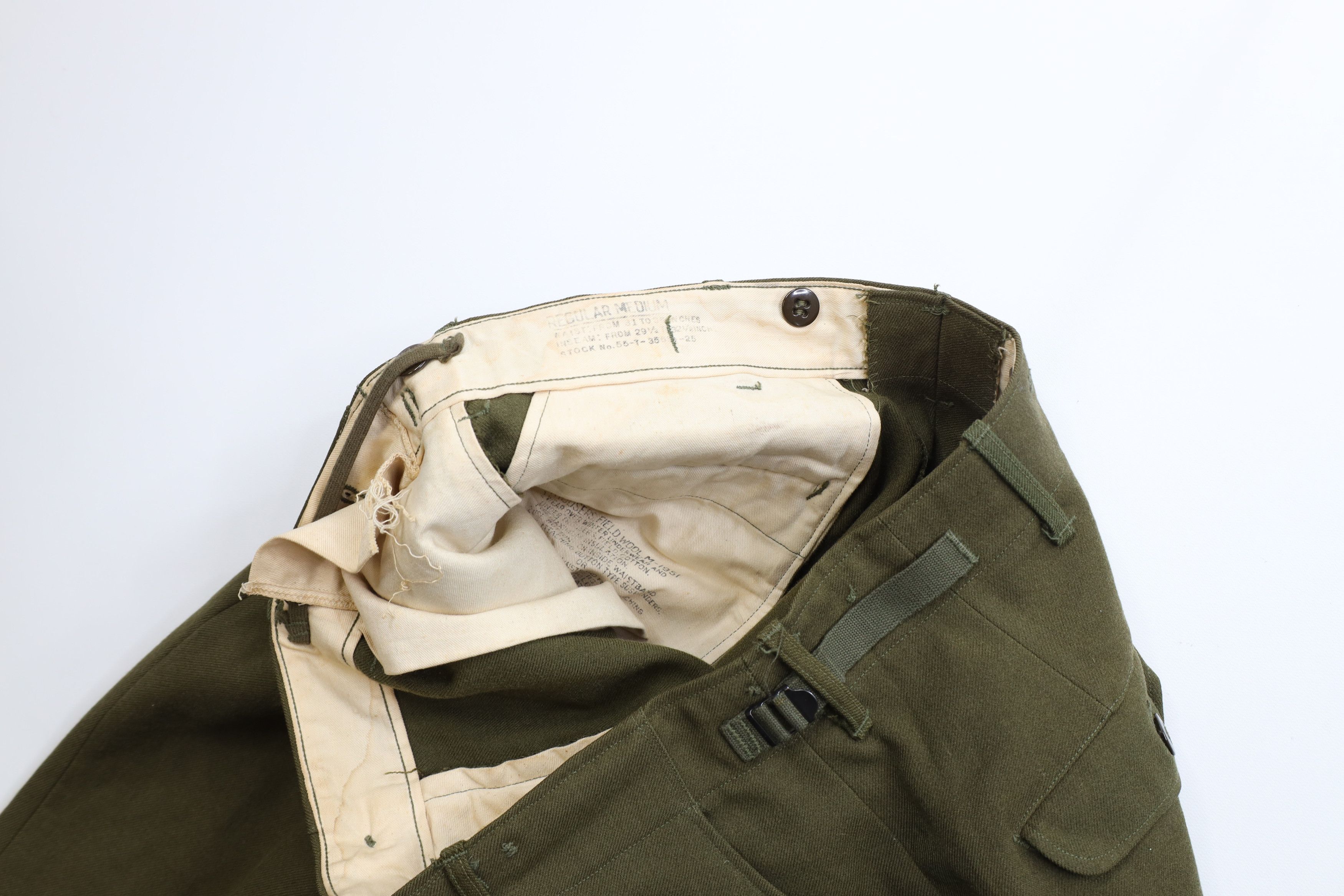 Vintage Vintage 50s Korean War Wool M1951 Field Trousers Pants USA Size US 34 / EU 50 - 9 Thumbnail
