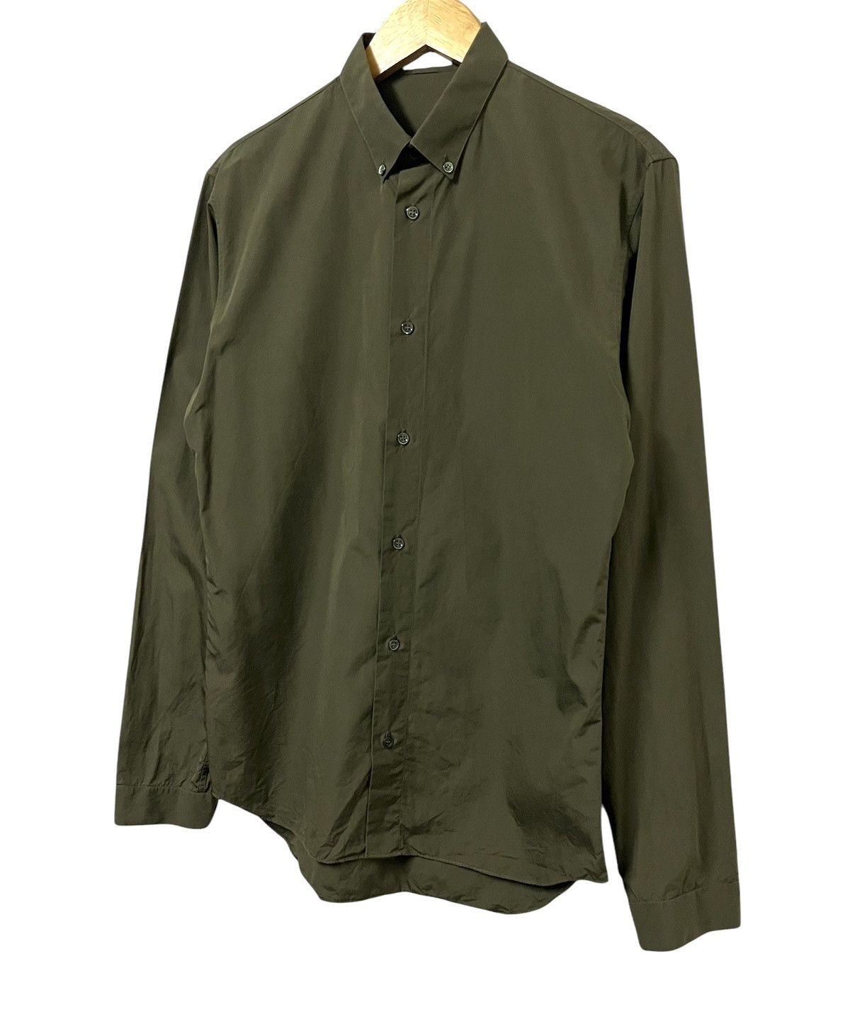 Dior DIOR HOMME HEDI SLIMANE PLAIN GREEN DRESS SHIRT Size US M / EU 48-50 / 2 - 4 Thumbnail