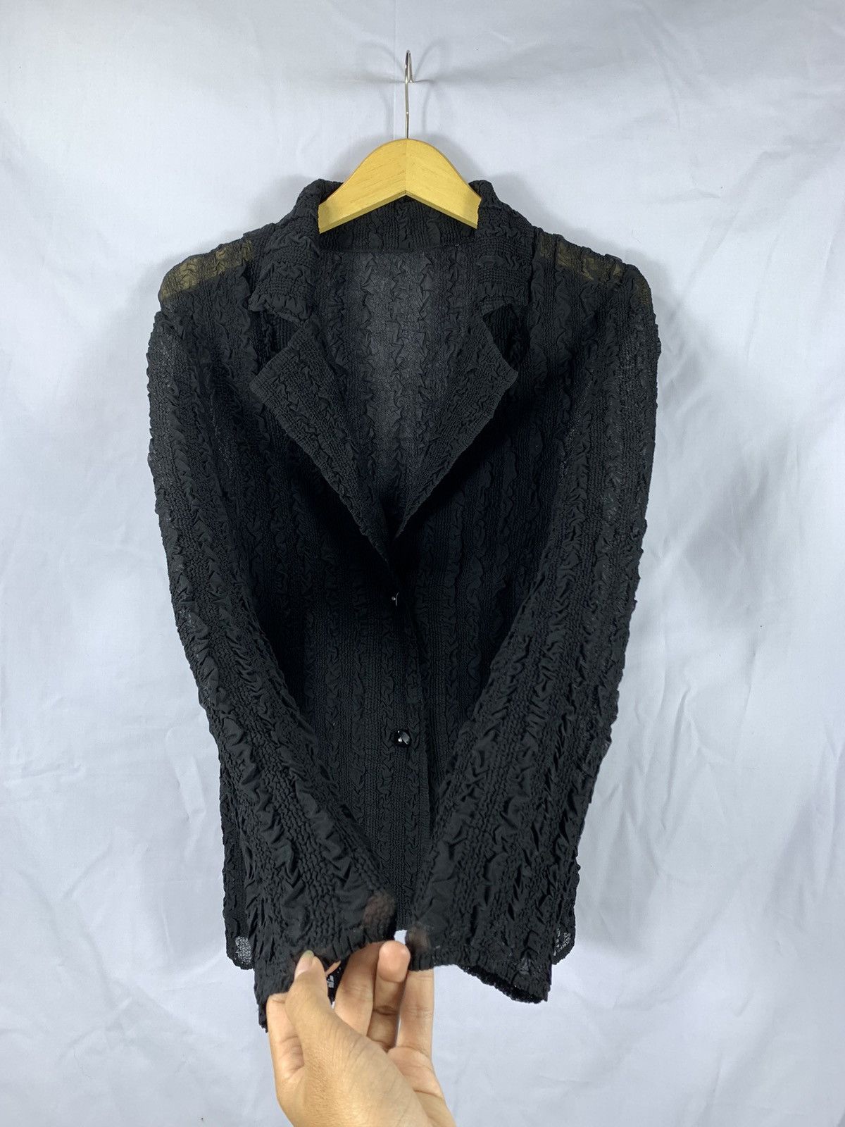 Issey Miyake Japanese Undefined Trasnparent Pleated shirt issey style Size M / US 6-8 / IT 42-44 - 3 Thumbnail