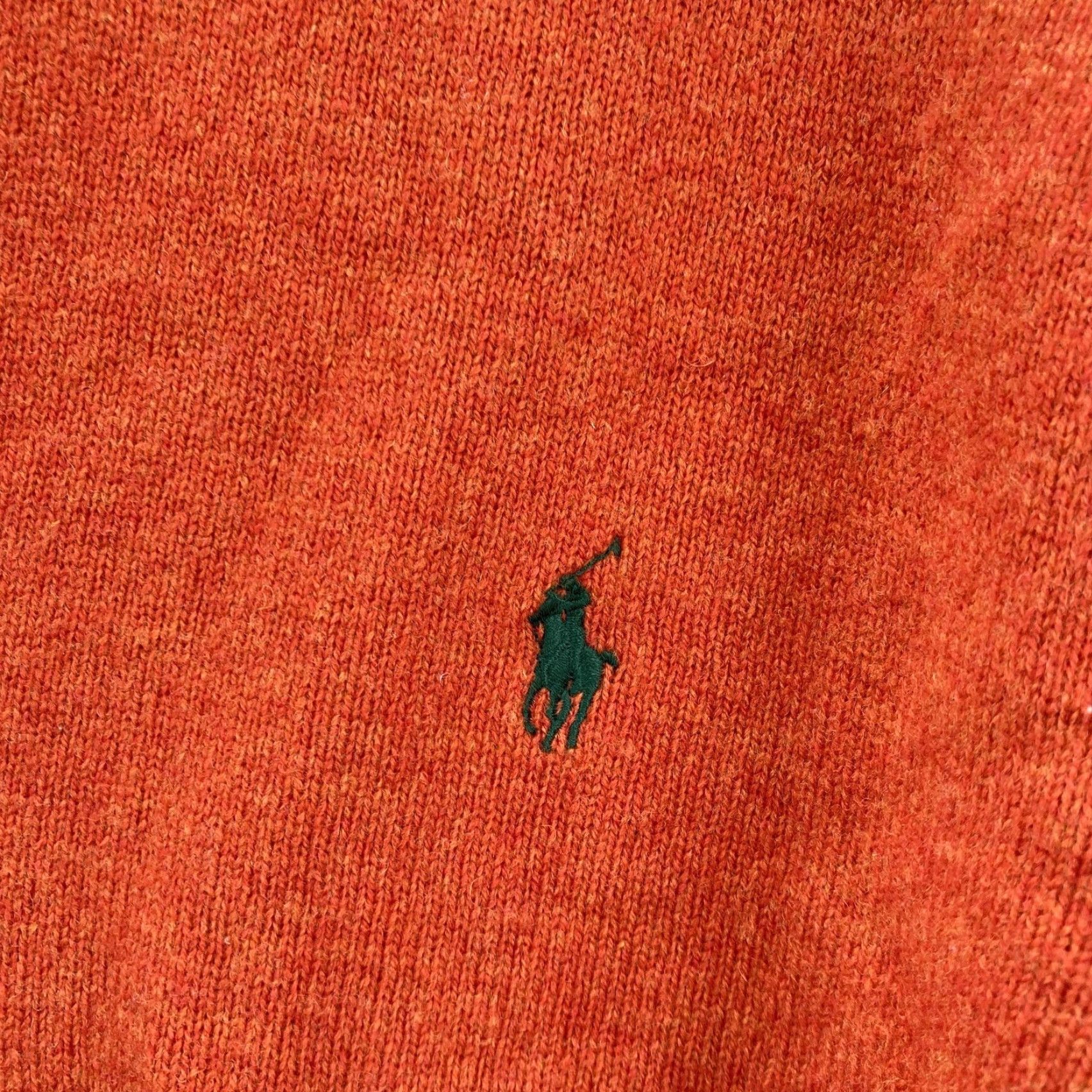 Polo Ralph Lauren Polo Ralph Lauren Sweater Mens XL Orange Lambswool Crewneck Pullover Green Pony Shirt Size US XL / EU 56 / 4 - 3 Thumbnail