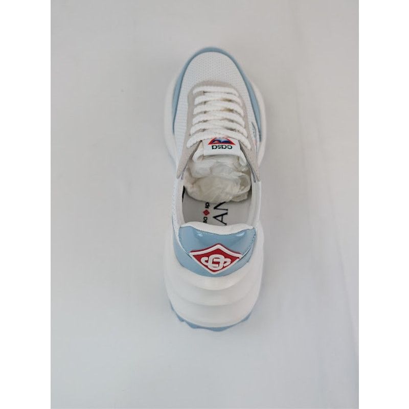 Casablanca o1rshd1 Leather Atlantis Sneaker in White / Light Blue Size US 9 / EU 42 - 19 Thumbnail