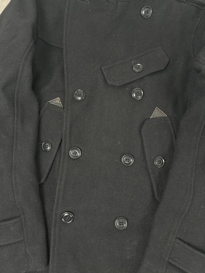 Diesel 2010s Diesel Black Buttoned Officer Wool Peacoat Size US M / EU 48-50 / 2 - 10 Thumbnail