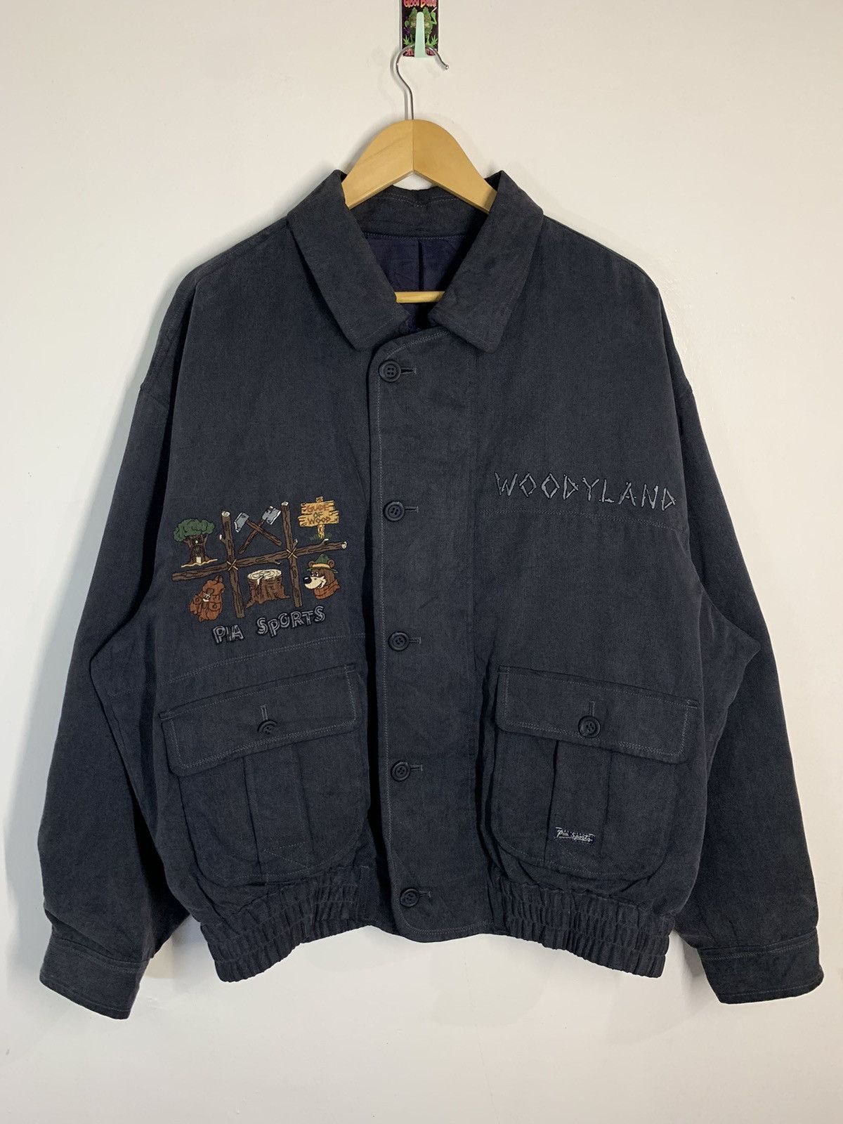 Japanese Brand × Vintage Vintage PiaSports Woodyland Bomber Jacket Size US XXL / EU 58 / 5 - 1 Thumbnail