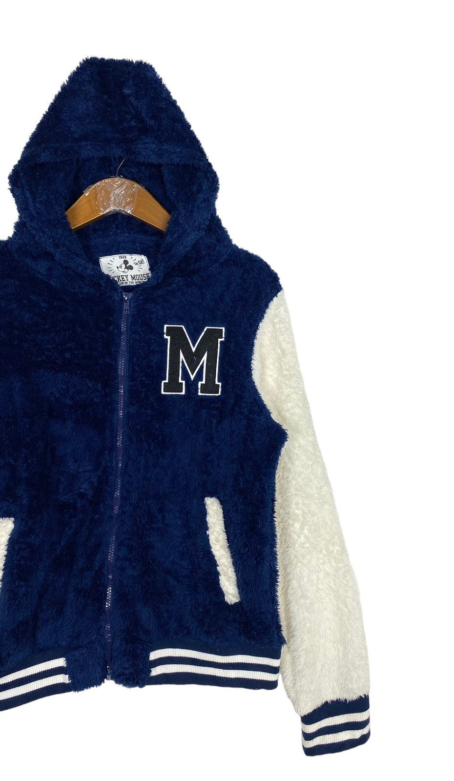 Disney Rare‼️ Disney Mickey Mouse Sherpa Hoodie Deep Pile Size M / US 6-8 / IT 42-44 - 2 Thumbnail
