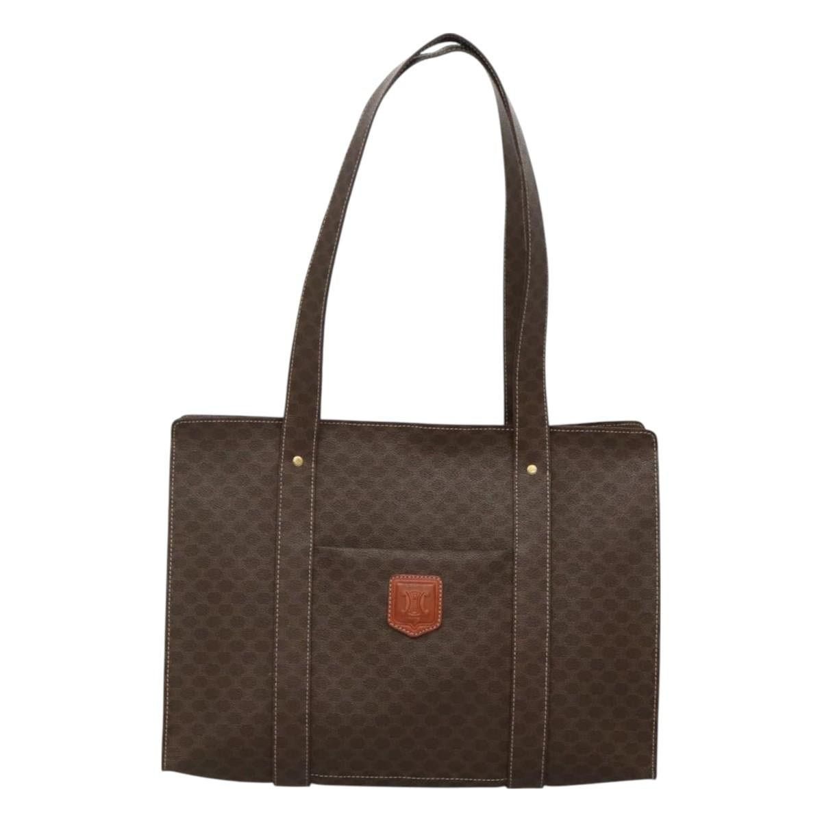 Celine CELINE Macadam Canvas Shoulder Bag Pvc Leather Brown Gold Size ONE SIZE - 2 Thumbnail