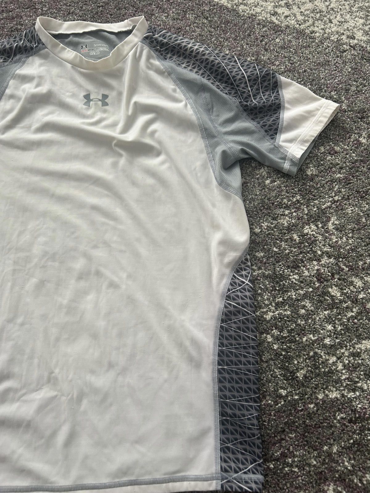 Under Armour Under Armour Compression Tee – White/Silver Tech Mesh Size US XL / EU 56 / 4 - 5 Thumbnail