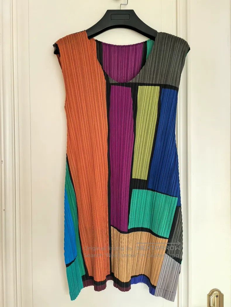 Issey Miyake Issey Miyake size:5 Color-Block Pants Size 31" - 3 Thumbnail