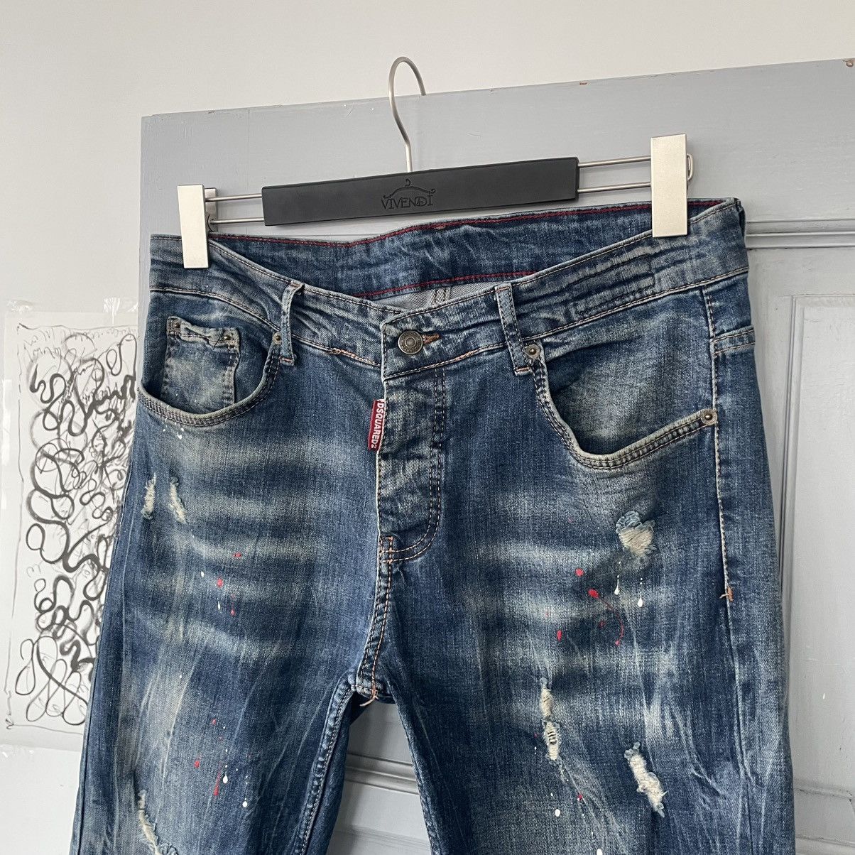 Dsquared2 Vintage Dsquared2 Distressed Denim Pants Size US 32 / EU 48 - 3 Thumbnail