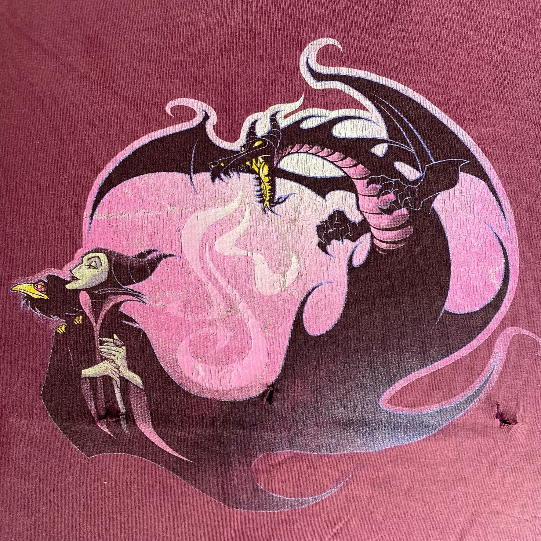 Vintage 90s Disney Maleficent Shirt Rare Evil Queen Dragon