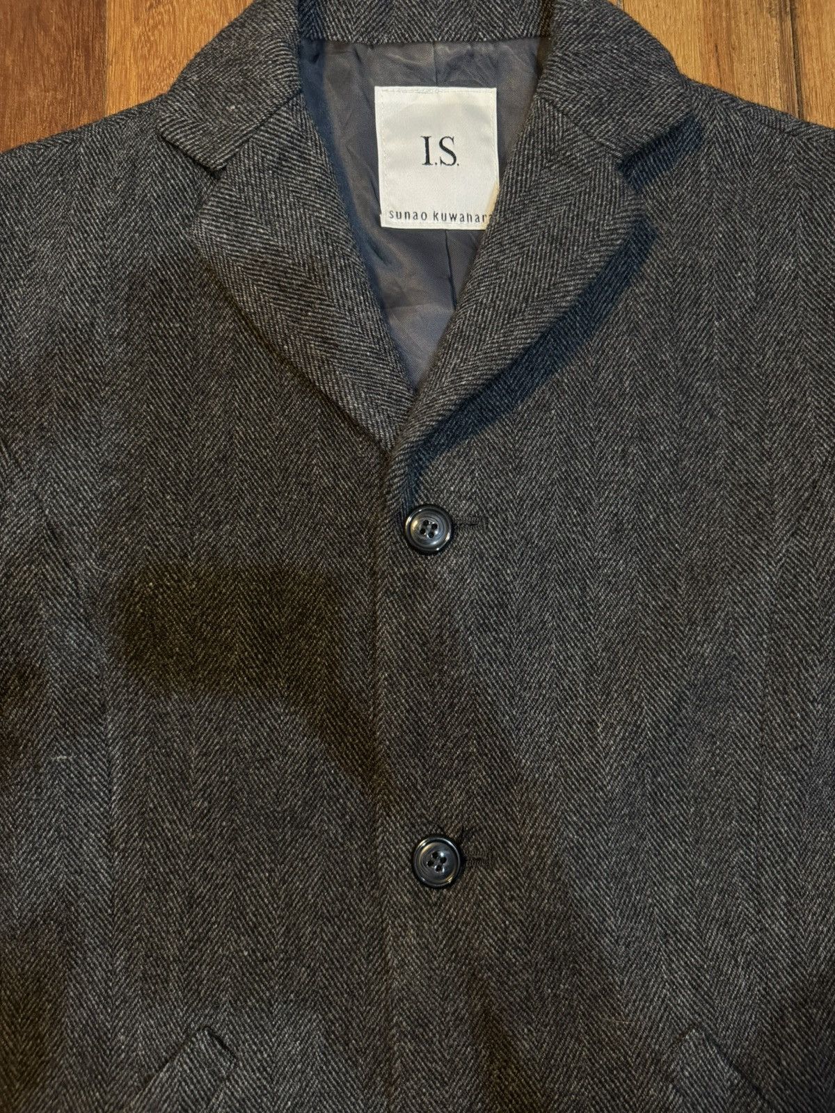 Issey Miyake Issey Miyake IS Sunao Kuwahara Wool Blazer Jacket Japan M Size 36S - 3 Thumbnail