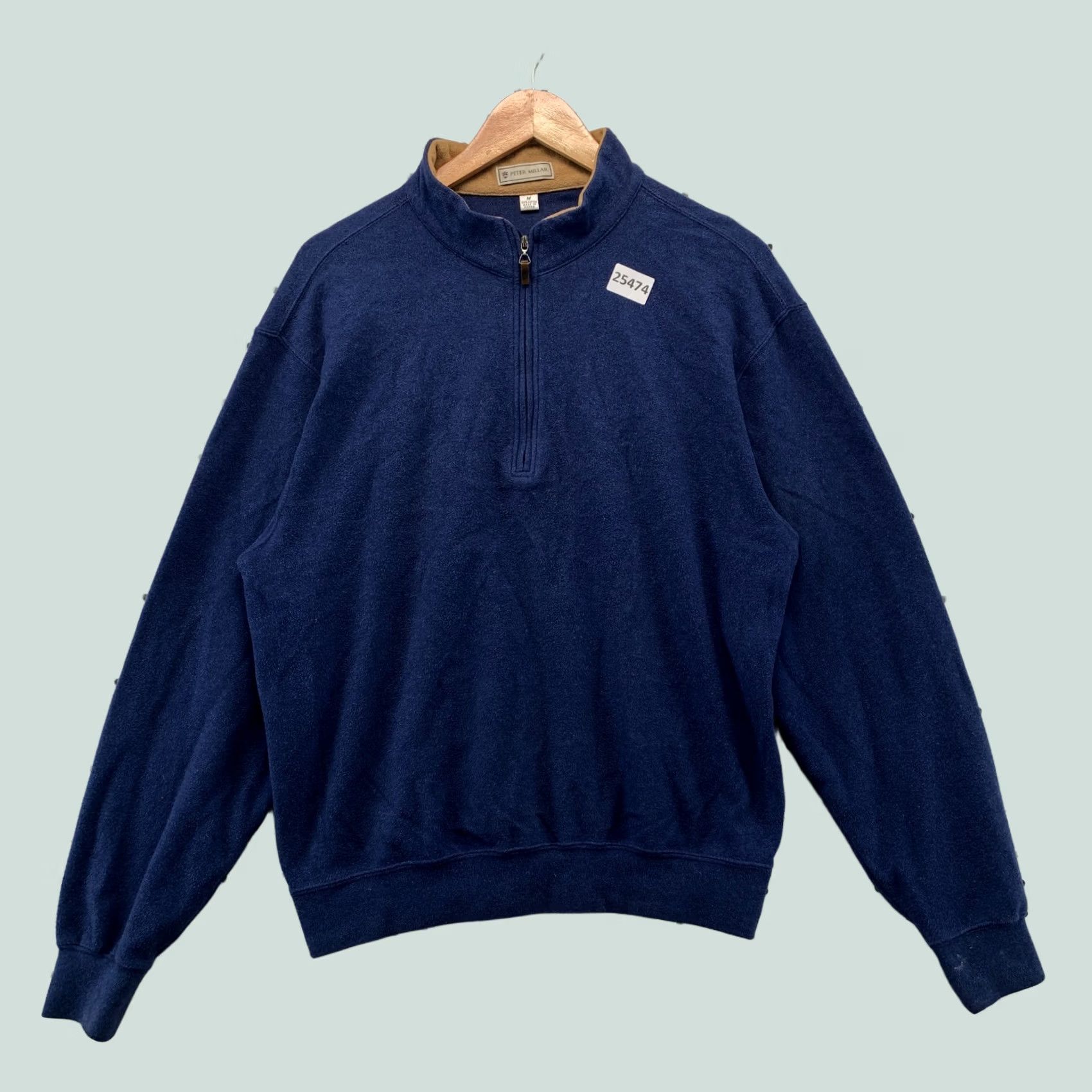 Peter Millar Peter Millar Sweater Mens Large Pullover 1/4 ZIp Long Sleeve Blue Casual 22.5x27 Size US L / EU 52-54 / 3 - 1 Thumbnail
