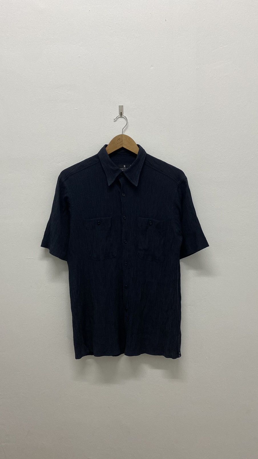 image of Homme Plisse Issey Miyake x Issey Miyake Montagut Paris Pleated Shirt in Black, Men's (Size Small)