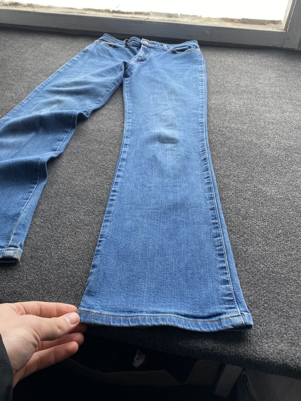 Wrangler 🔥Vntg Wrangler Sexy Bootcut Wom Jeans blue y2k 31 western Size 31" - 4 Thumbnail