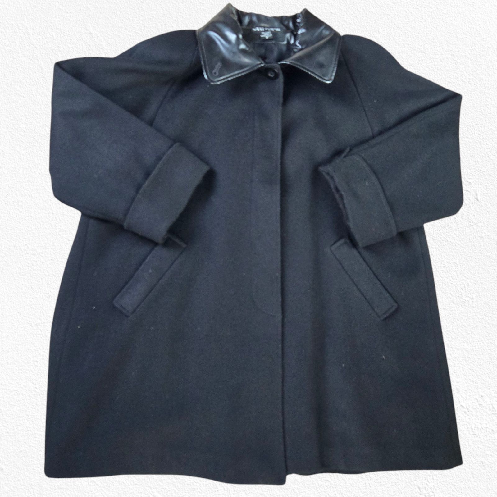 Vintage Vintage 80s Wool Cocoon Coat USA Made Size 12 Size XL / US 12-14 / IT 48-50 - 2 Thumbnail
