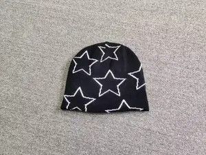 Other Stars All Over Graphic No Cuff Beanie Hat Black Size ONE SIZE - 2 Thumbnail
