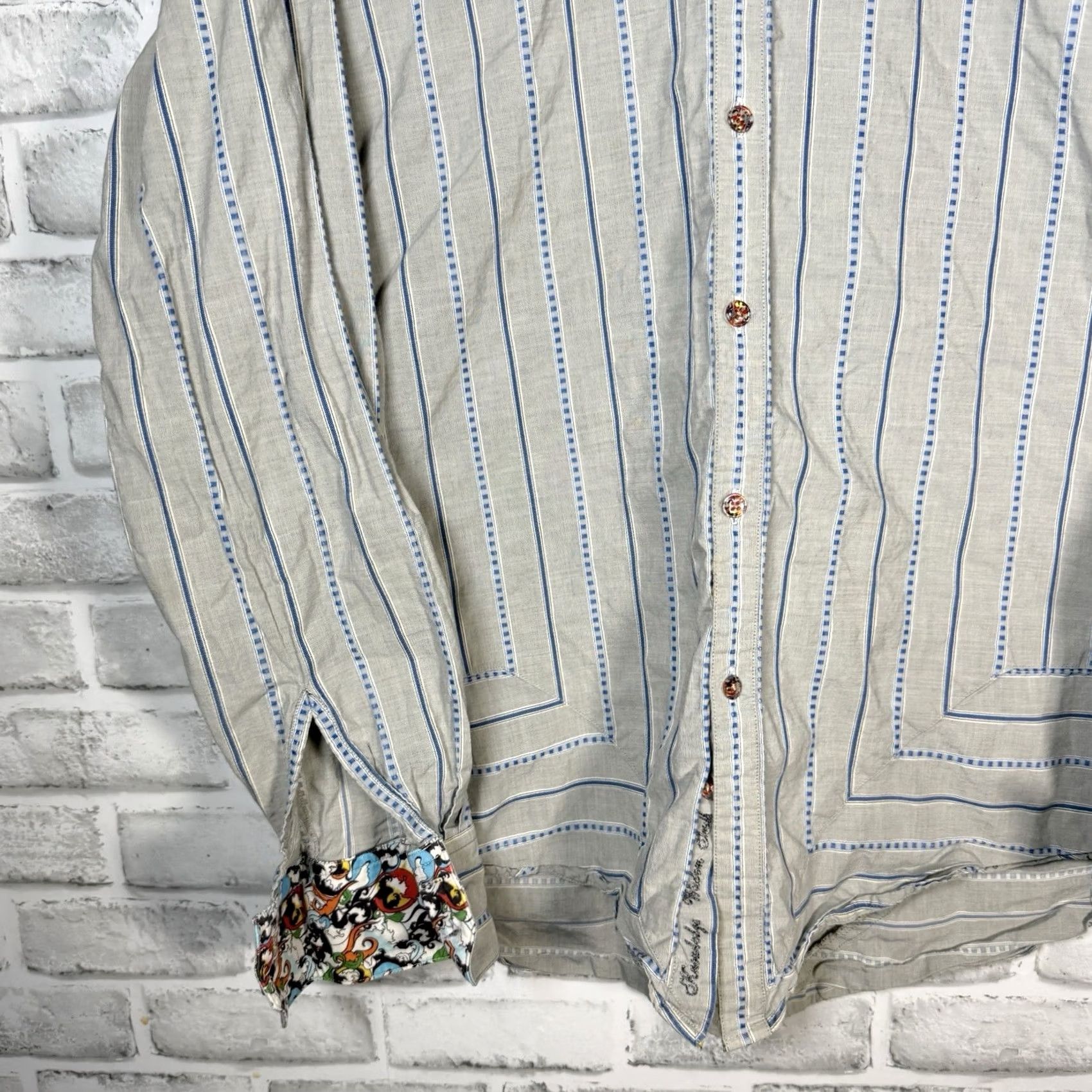 Robert Graham Robert Graham Long Sleeve Button-Down Shirt XL Mens Multicolor Button-Down Collar Size US XL / EU 56 / 4 - 3 Thumbnail