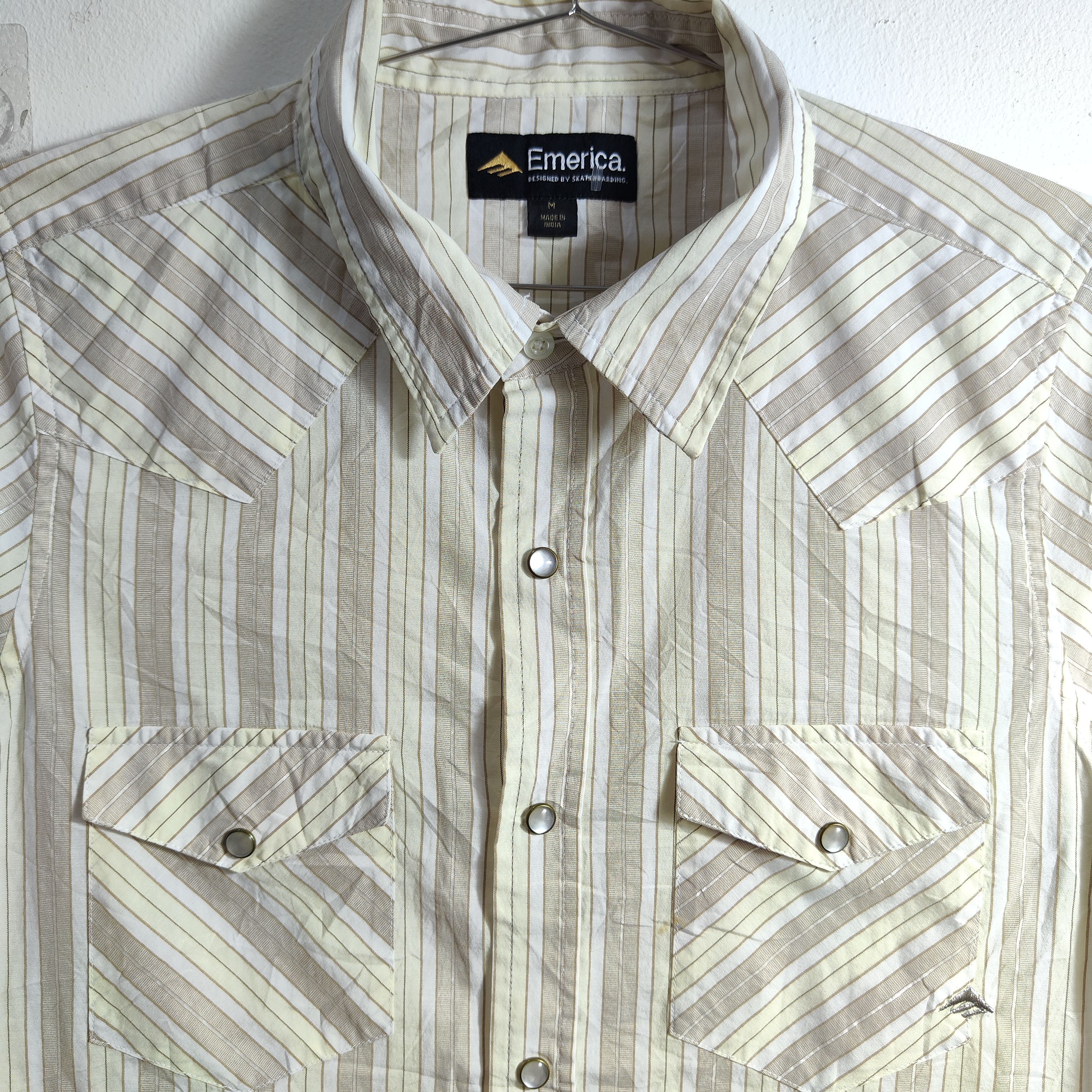 Emerica Emerica shirt Cream Large Pearl Snap Skatebord western Size US L / EU 52-54 / 3 - 1 Thumbnail