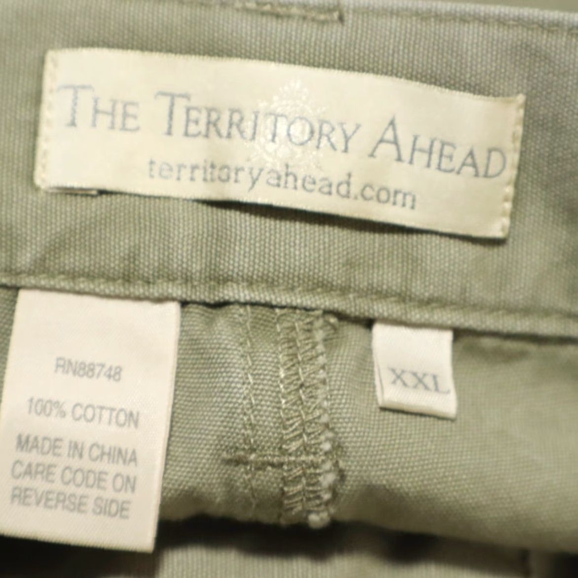 The Territory Ahead The Territory Ahead Cotton Canvas Chino Shorts Green Men's 2XL Size US 39 - 5 Thumbnail