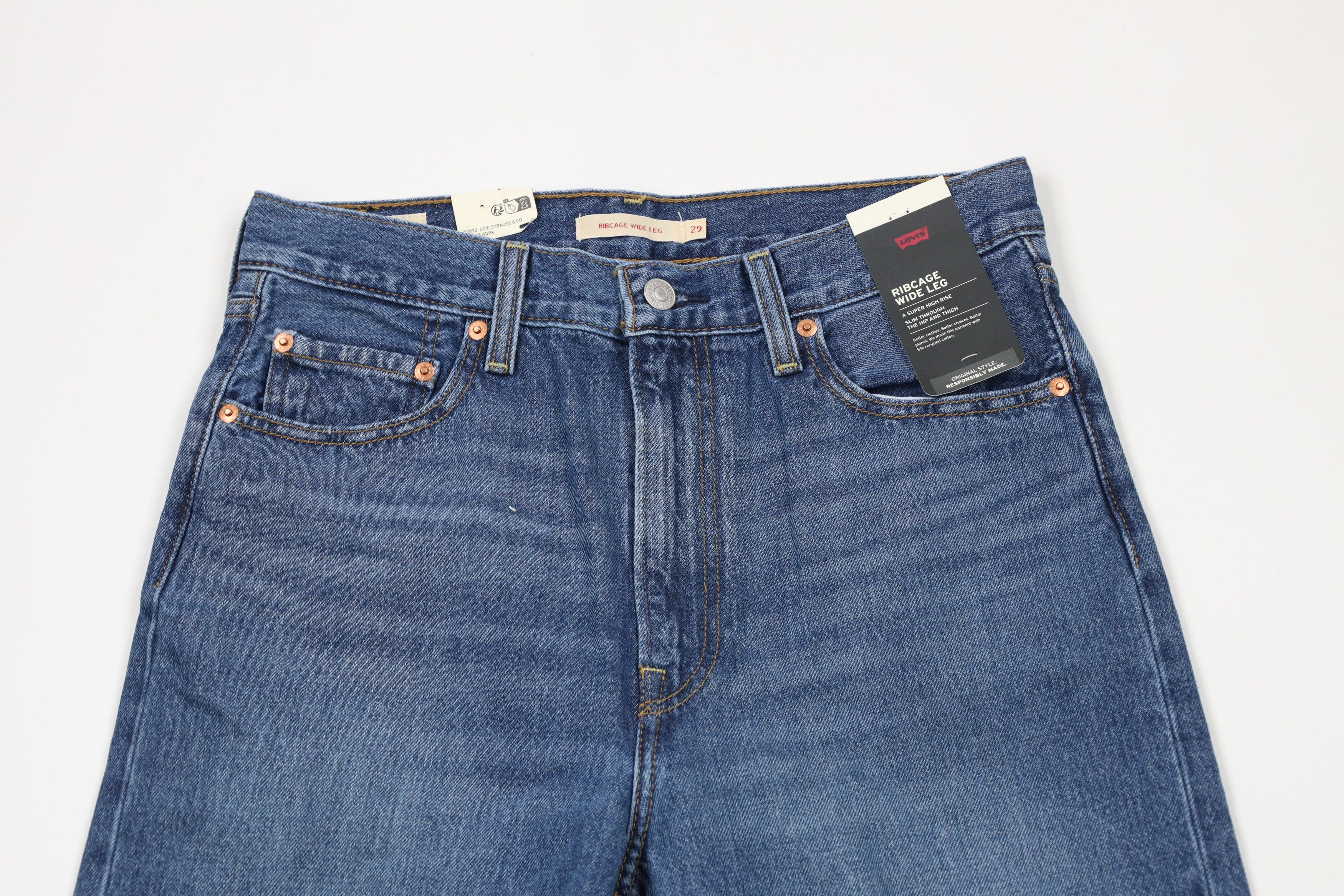 Levi's New Levis Ribcage Super High Rise Wide Leg Denim Jens Size 29" - 7 Thumbnail