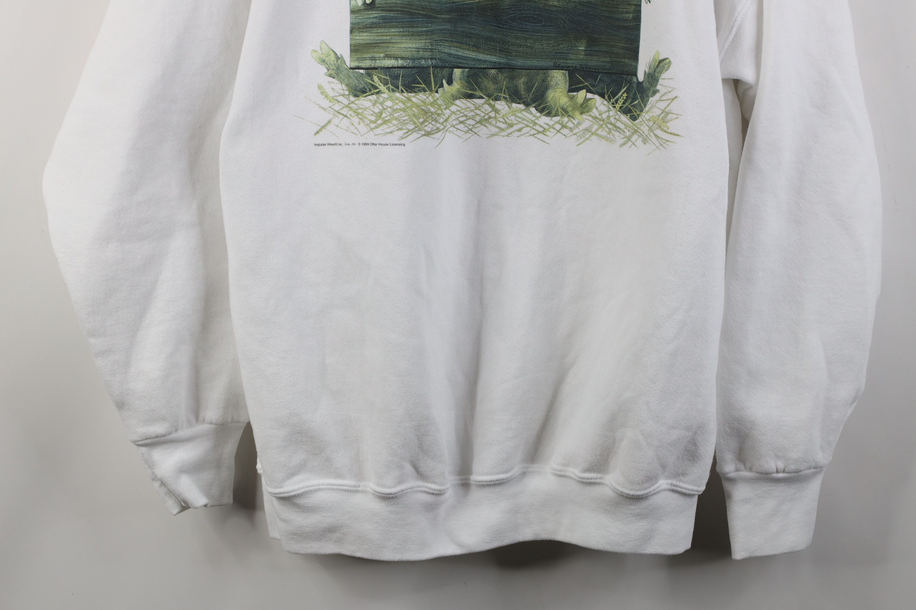 Vintage Vintage 90s Country Farmhouse Pigs Crewneck Sweatshirt White Size L / US 10 / IT 46 - 3 Thumbnail