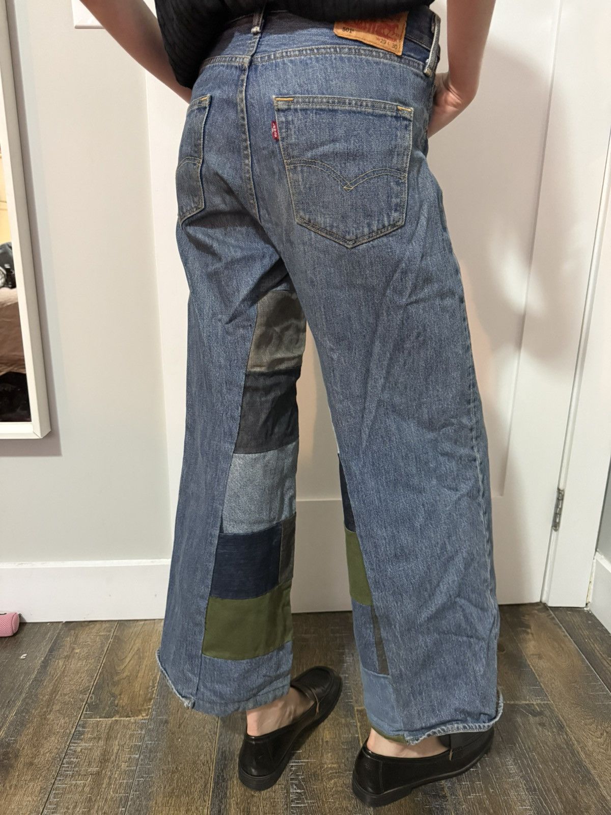 Other Handmade patchwork denim jeans Size 29" - 3 Thumbnail