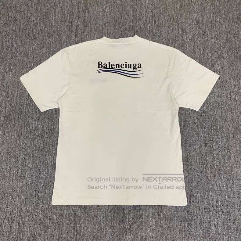 Balenciaga Balenciaga Beige Coke embroidered short-sleeve Size US S / EU 44-46 / 1 - 2 Thumbnail