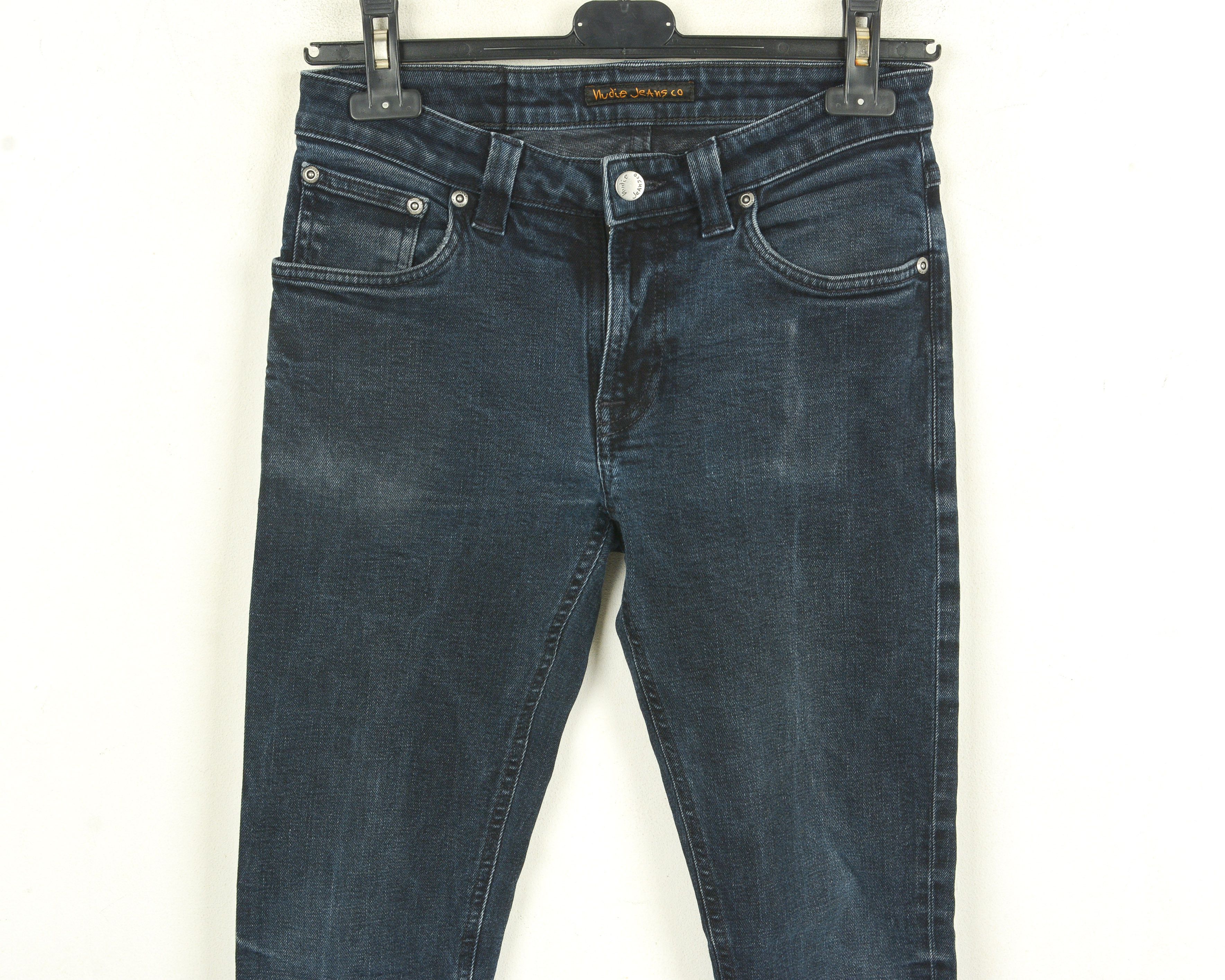 Nudie Jeans Skinny Lin Women W28 L34 Slim Fit Denim Trousers Low Rise Size 28" / US 6 / IT 42 - 2 Thumbnail