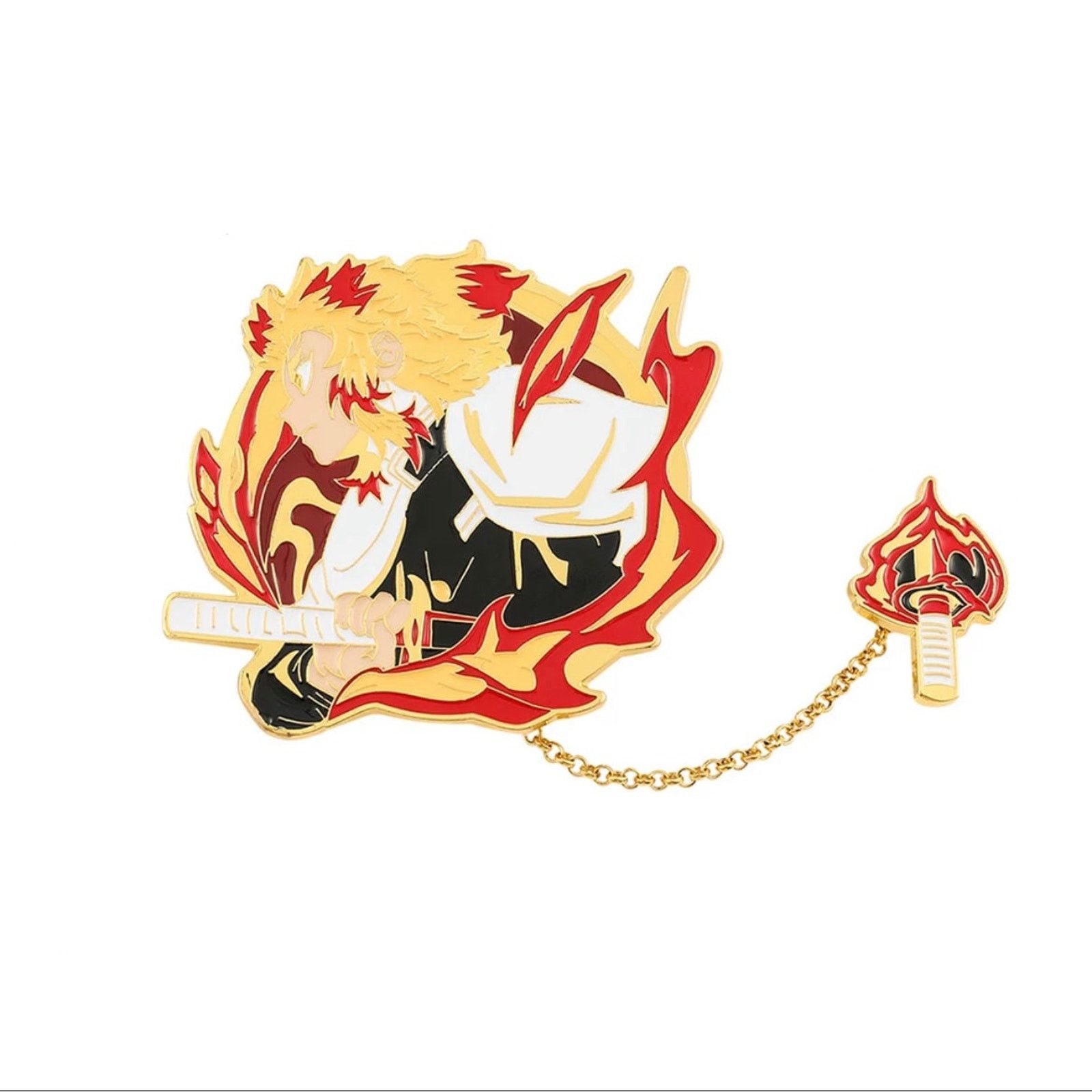 Demon slayer kyojuro popular rengoku enamel pin