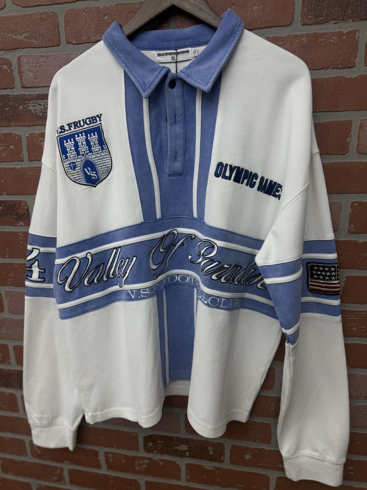 Vale Valley Polo Blue Long Sleeve Shirt Size XL (NEW) Size US XL / EU 56 / 4 - 5 Thumbnail