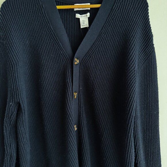 Other Jason Wu Dark Navy Blue Chunky Cashmere V Neck Cardigan Size US S / EU 44-46 / 1 - 5 Thumbnail