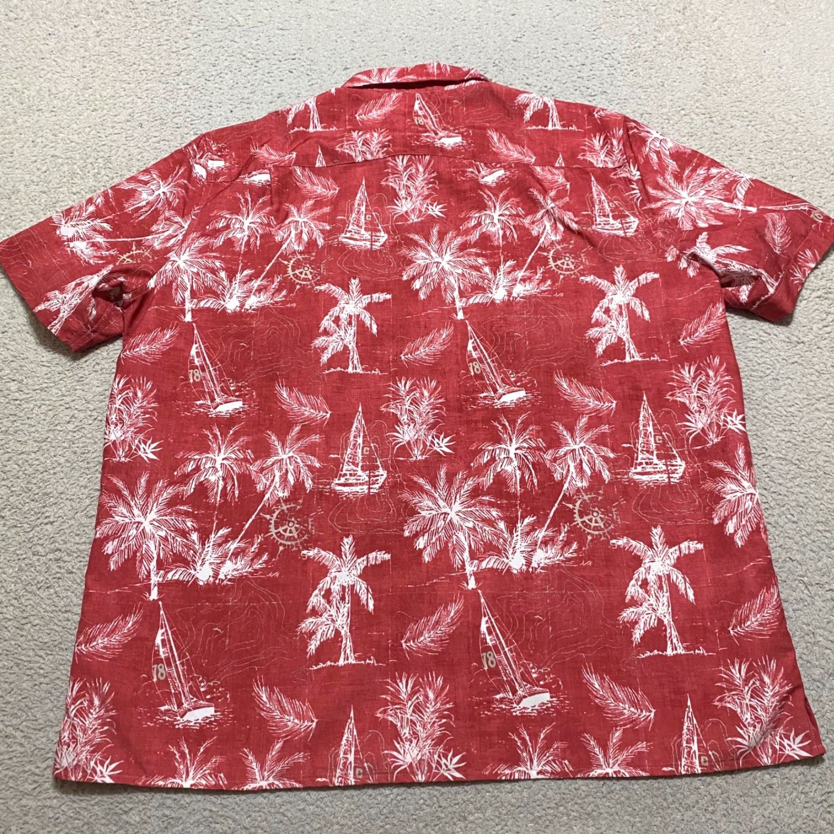Chaps Chaps Ralph Lauren Shirt Button-Up Floral Red XL Mens Shirt Button-Down Casual Cotton Blend Polyester Size US XL / EU 56 / 4 - 2 Thumbnail