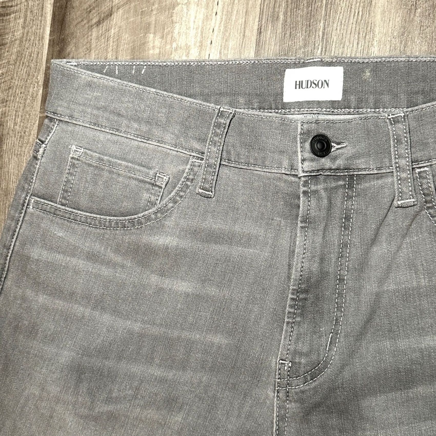 Vintage Hudson Jeans Skinny Stretch Jeans - 32 Men Gray Inseam 32 Regular Size 32 Slim Style MS9095 Size US 32 / EU 48 - 6 Thumbnail