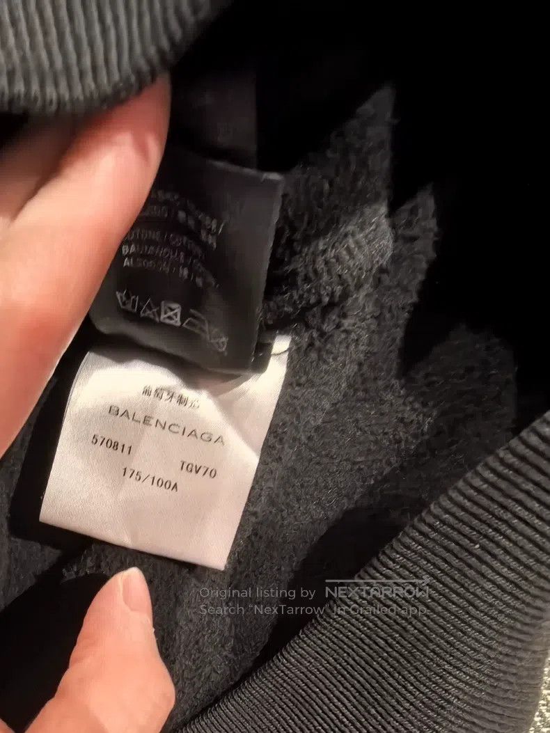 Balenciaga Balenciaga Black Hooded Fleece Sweatshirt Size US L / EU 52-54 / 3 - 6 Thumbnail
